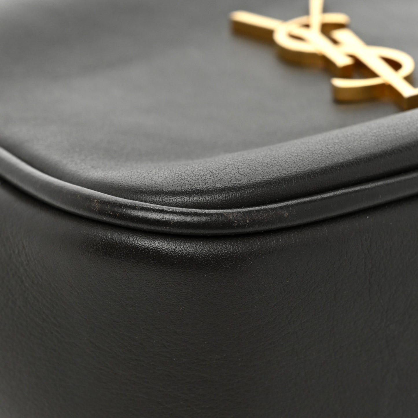 Grained Lambskin Monogram Lou Camera Bag Dark Grey