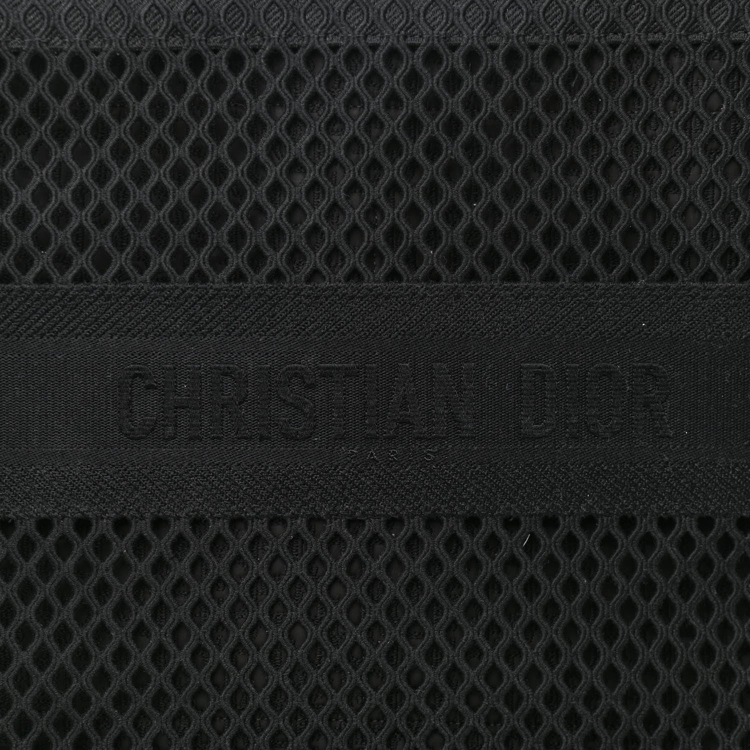 Christian Dior Mesh Embroidered Book Tote Black 8 of 11
