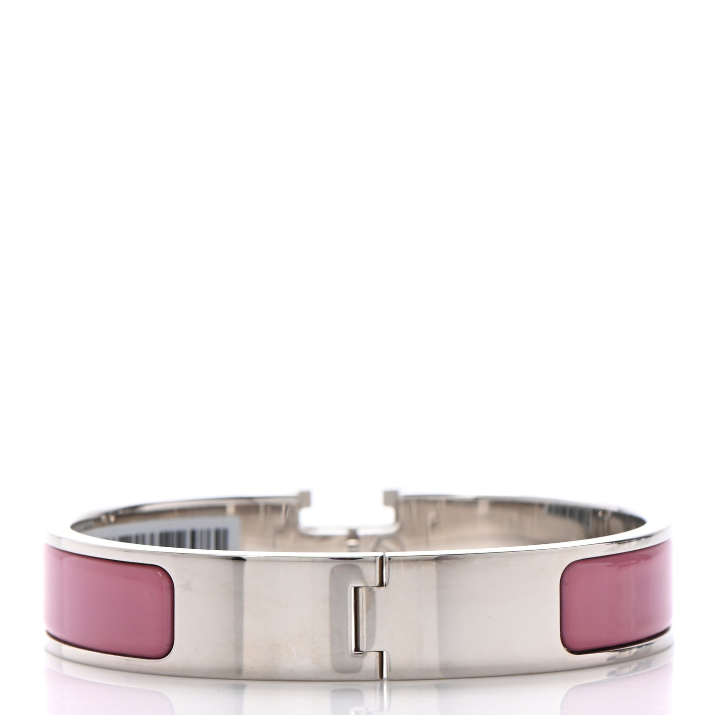 Enamel Narrow Clic Clac H Bracelet PM Rose Velours