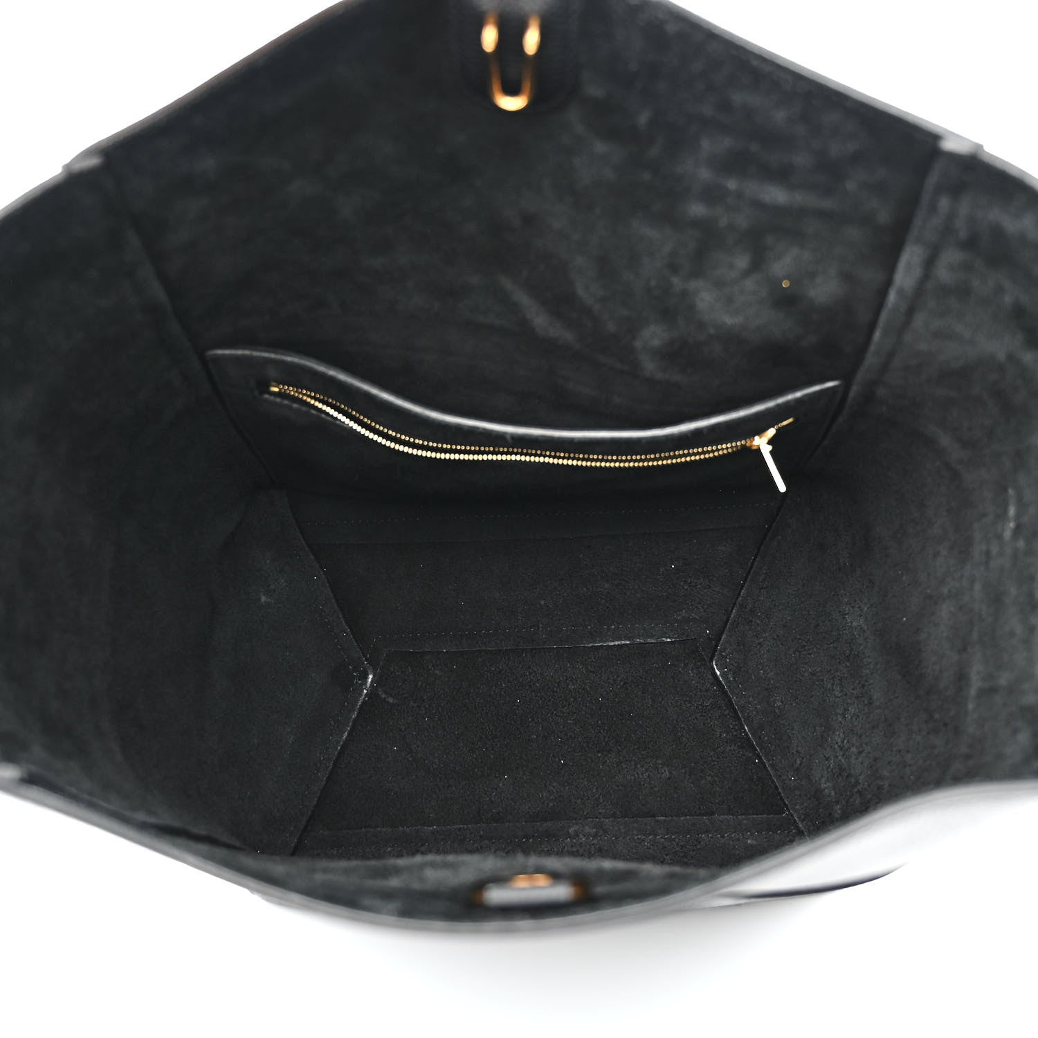 Celine Soft Grained Calfskin Sangle Bucket Bag Black 5 of 12