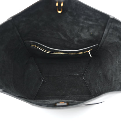Celine Soft Grained Calfskin Sangle Bucket Bag Black 5 of 12