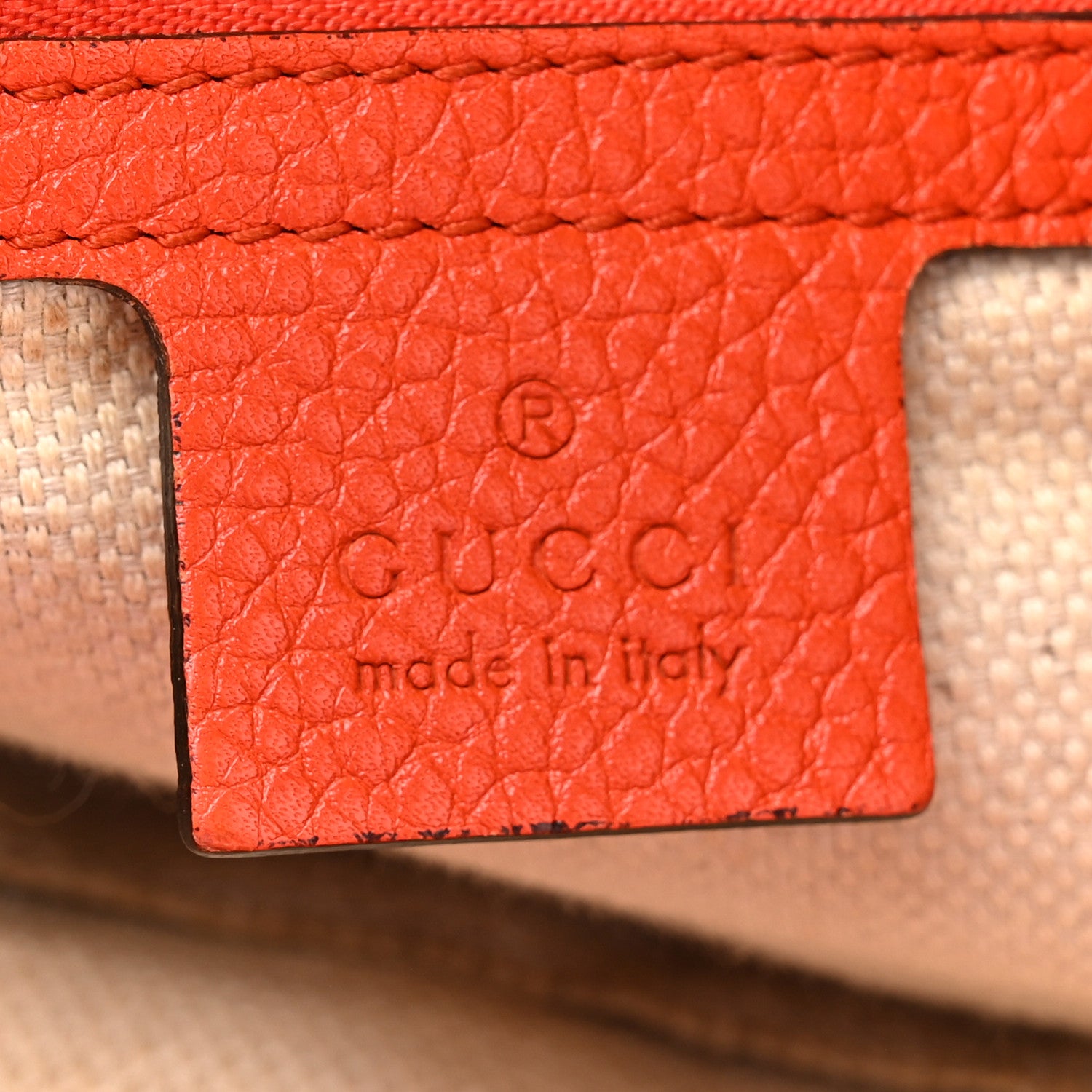 Gucci Pebbled Calfskin Medium Soho Chain Shoulder Bag Sun Orange 6 of 17