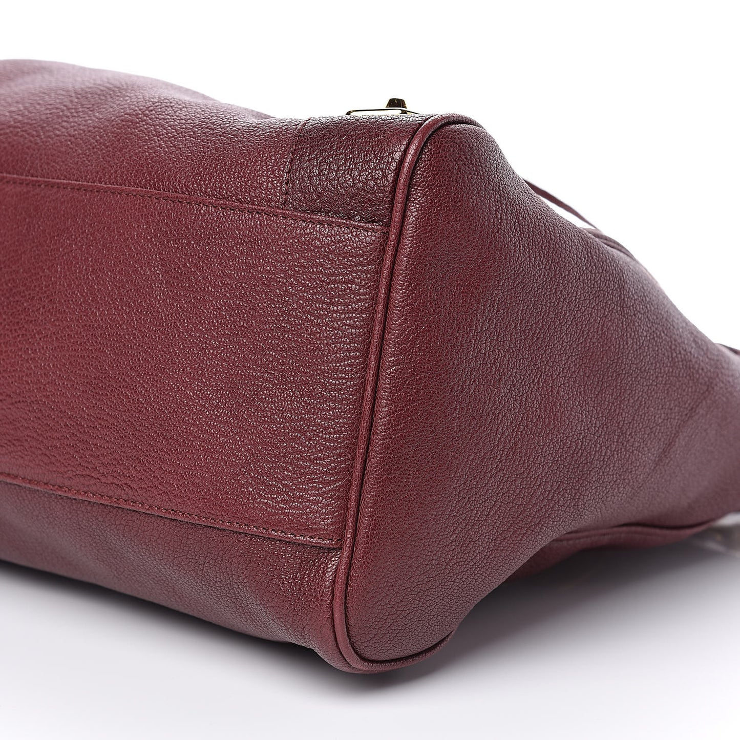 Chevre Gold Metallic Edge Hardware Velo Bordeaux