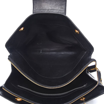 Chanel Calfskin Stitched XL Weekender Black 7 of 25