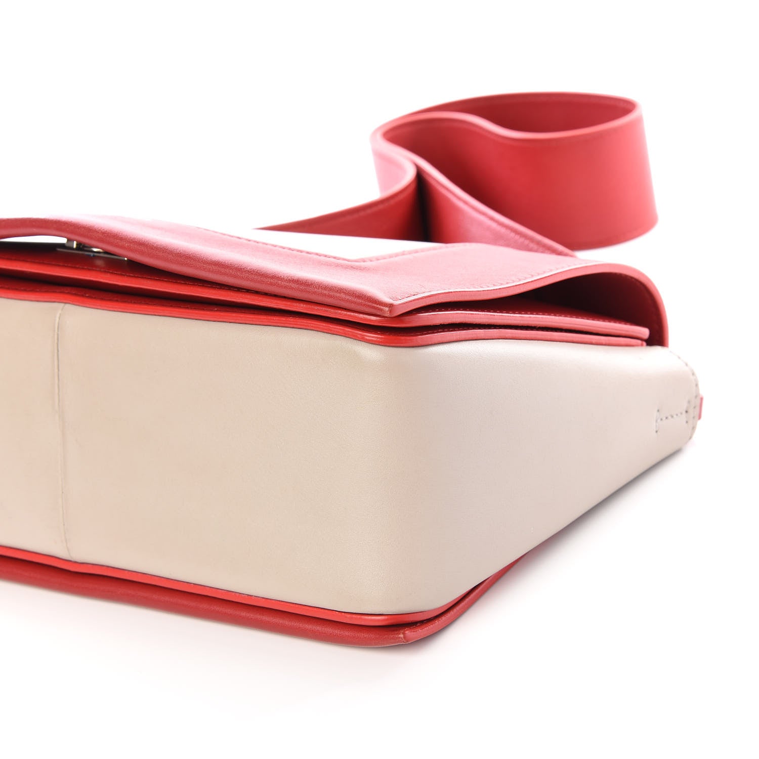 Celine Shiny Smooth Calfskin Medium Frame Shoulder Bag Poppy Red Clay 6 of 9
