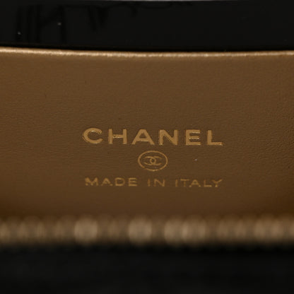 Chanel Lambskin Quilted Pearl Crush Small Vanity Case With Chain Black 6 of 11