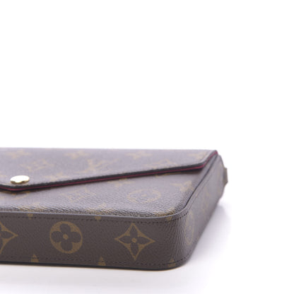 Louis Vuitton Monogram Pochette Felicie Chain Wallet Fuchsia 9 of 11