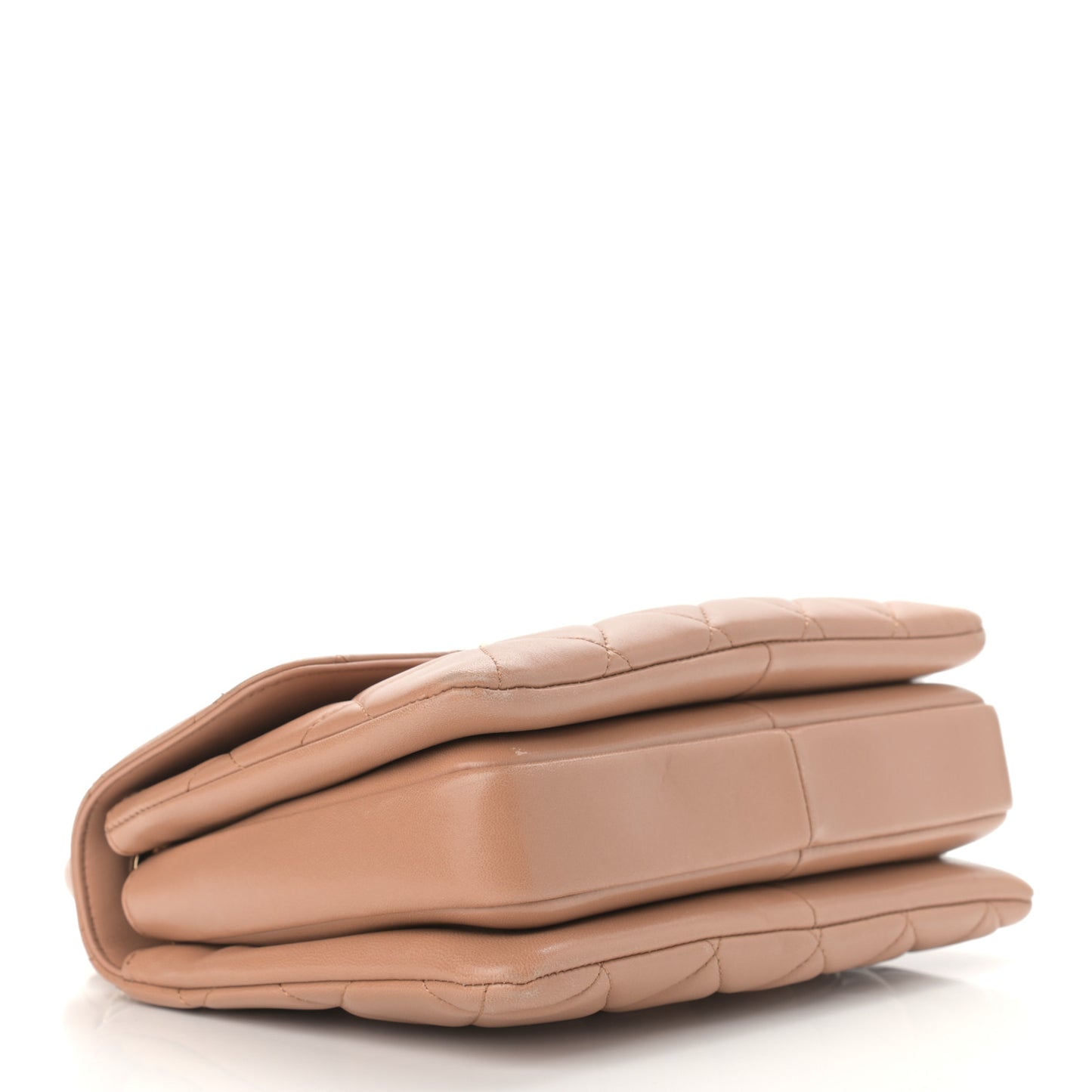 Lambskin Quilted Small Trendy CC Flap Dual Handle Bag Camel