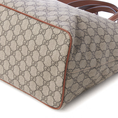 Gucci Soft GG Supreme Monogram Medium Crossbody Tote Beige Cuir 8 of 9