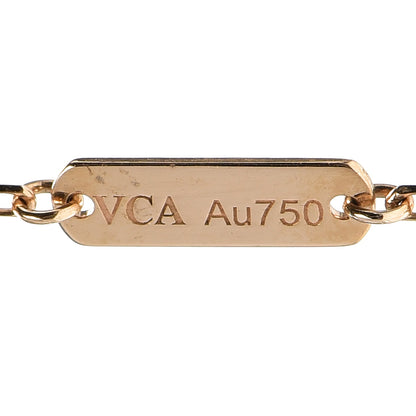 Van Cleef & Arpels 18K Yellow Gold Diamond Vintage Alhambra Pendant Necklace 6 of 6