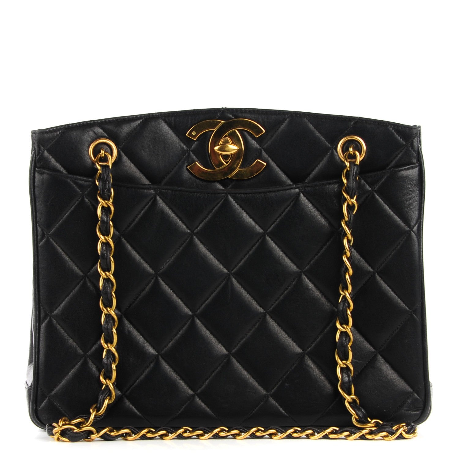 Chanel Lambskin Quilted Shoulder Bag Black 1 of 9