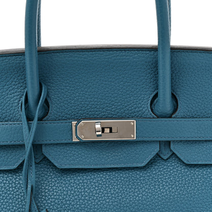 Hermes Taurillon Clemence BIRKIN 35 Bleu de Galice 8 of 12