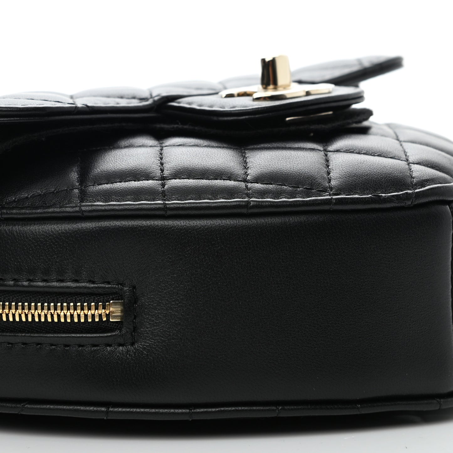 Lambskin Quilted CC In Love Heart Bag Black