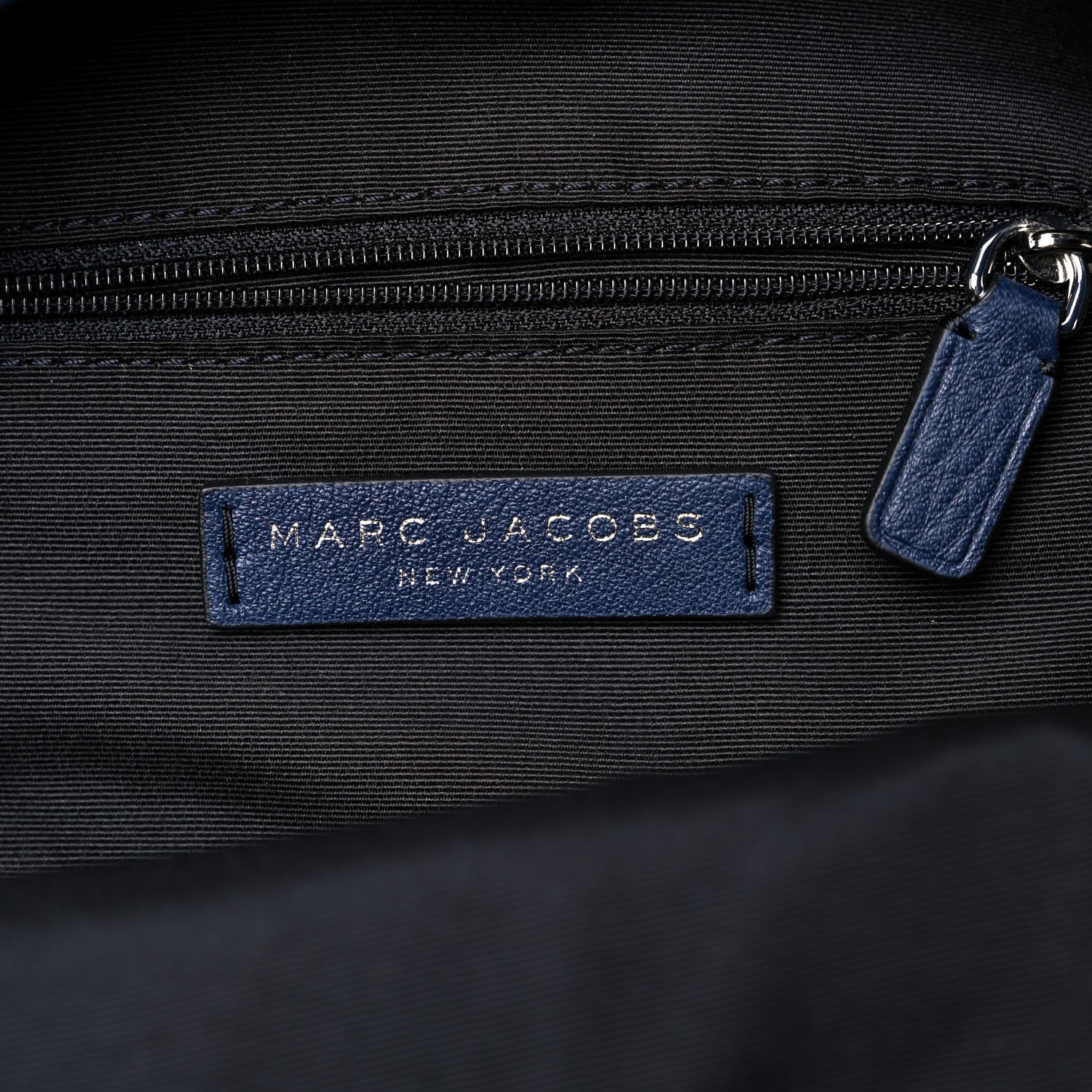 Marc Jacobs Pebbled Calfskin Varsity Backpack French Navy 6 of 15
