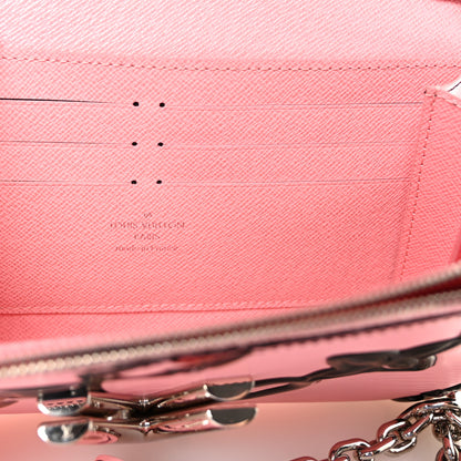 Louis Vuitton Epi Chain Flower Print Twist Chain Wallet Pink 6 of 9