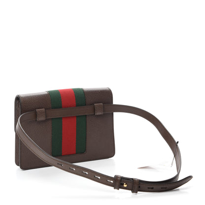 Gucci Calfskin Embroidered Sylvie Belt Bag Brown 3 of 10
