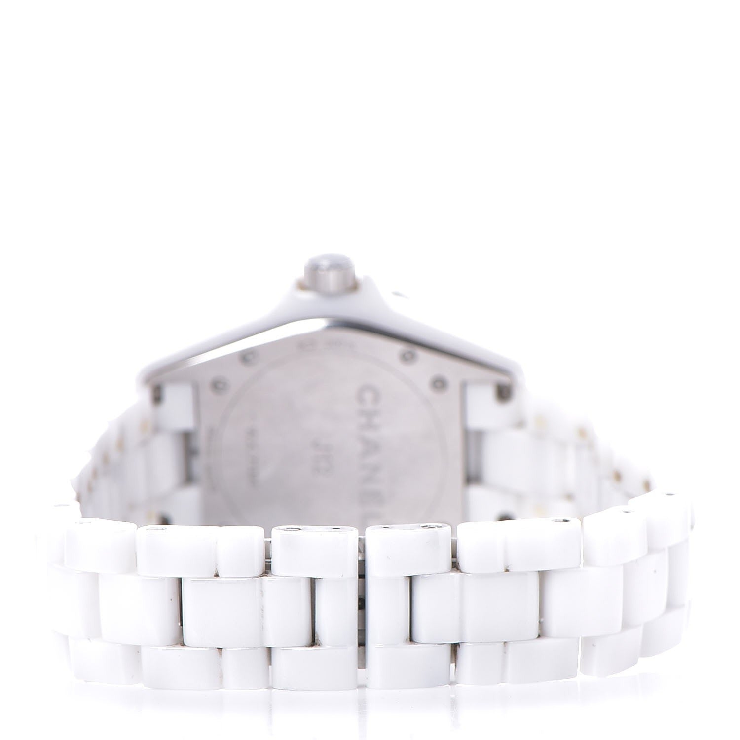 Chanel Stainless Steel Ceramic Diamond 38mm J12 Automatic Watch White 4 of 6