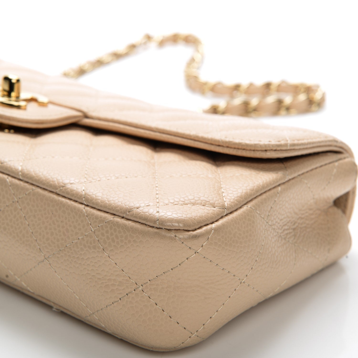 Chanel Caviar Quilted East West Flap Beige Clair 8 of 8