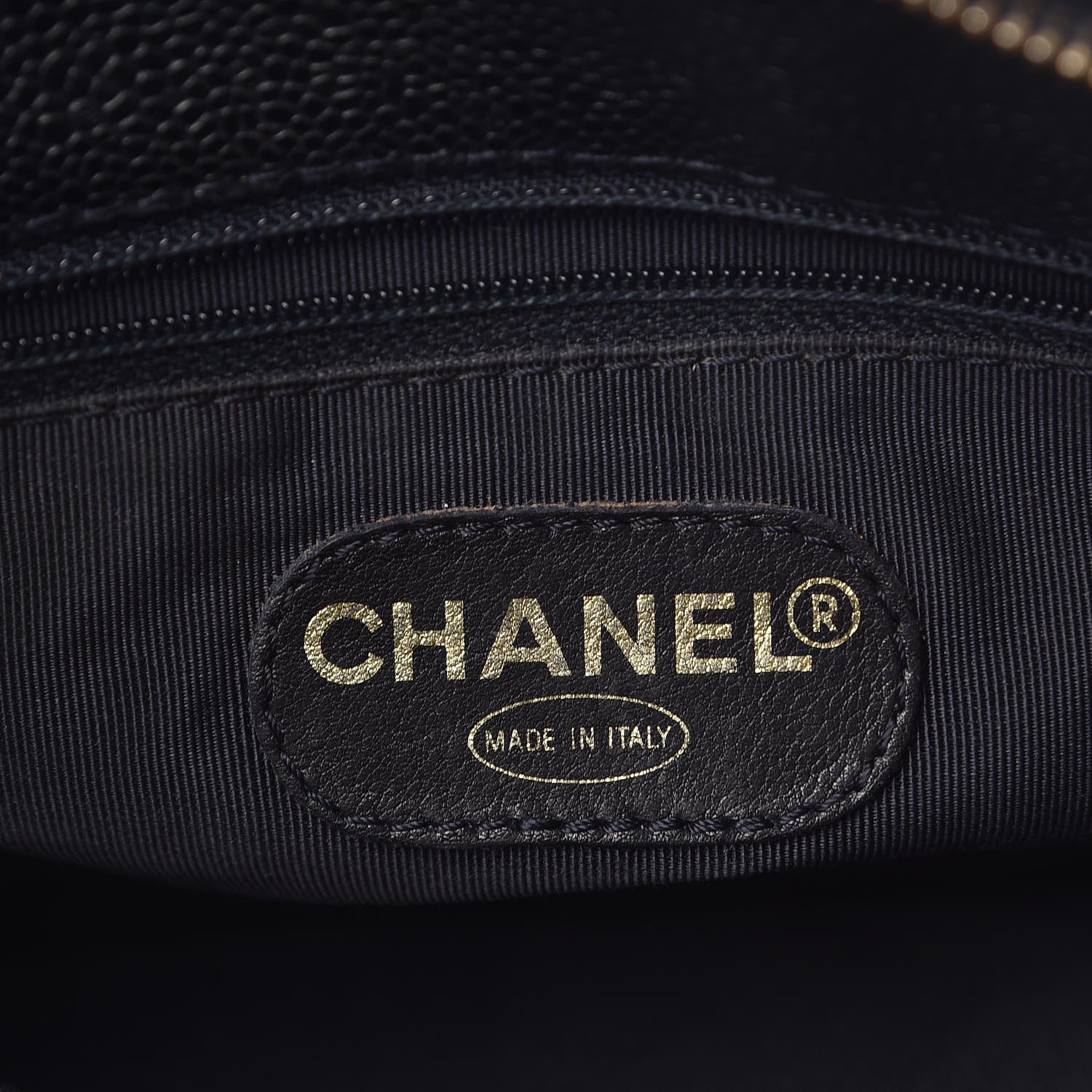 Chanel Caviar Shoulder Bag Navy 6 of 12