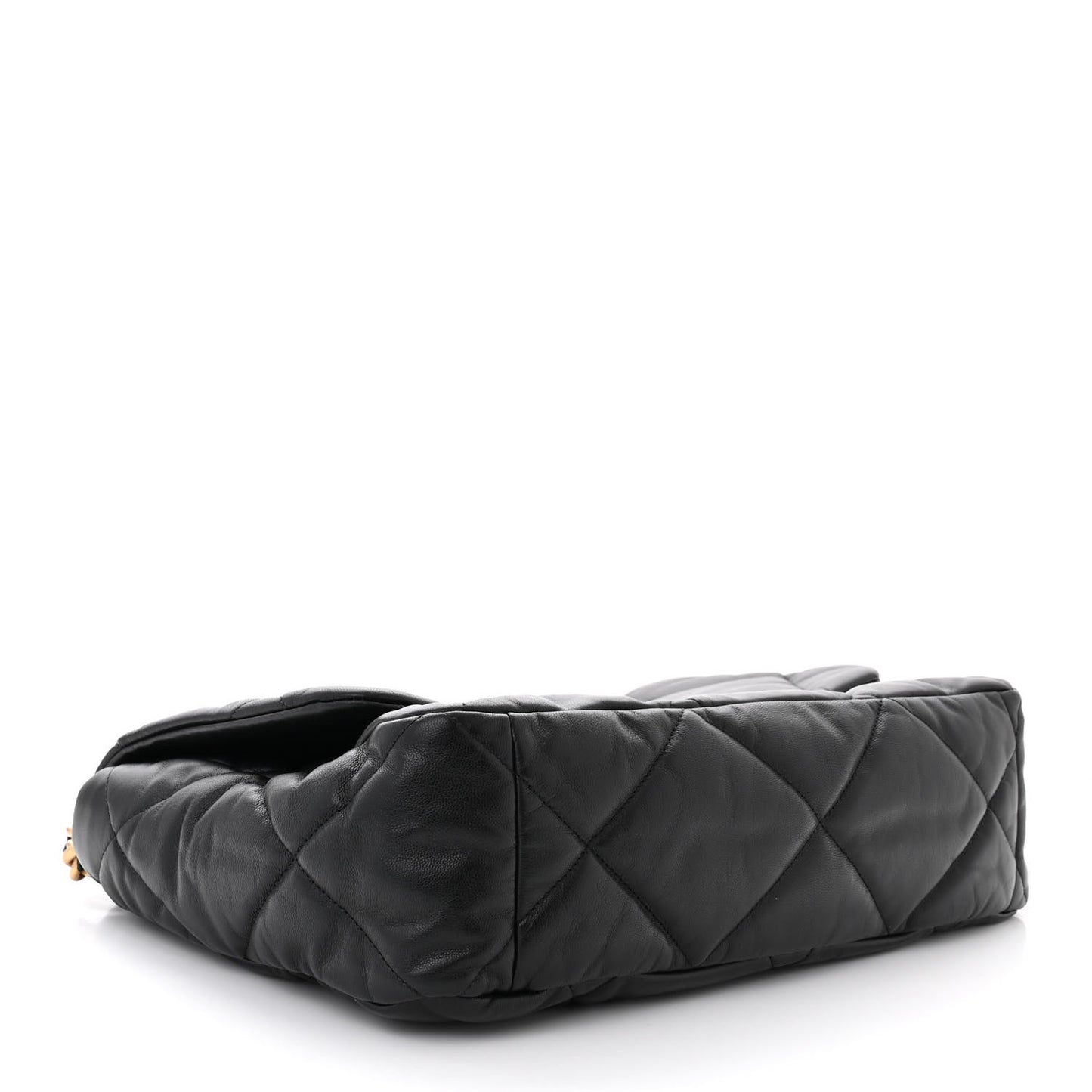 Goatskin Quilted Maxi Chanel 19 Flap Black