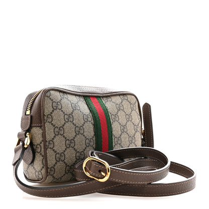 Gucci GG Supreme Monogram Web Mini Ophidia Shoulder Bag Brown 3 of 15