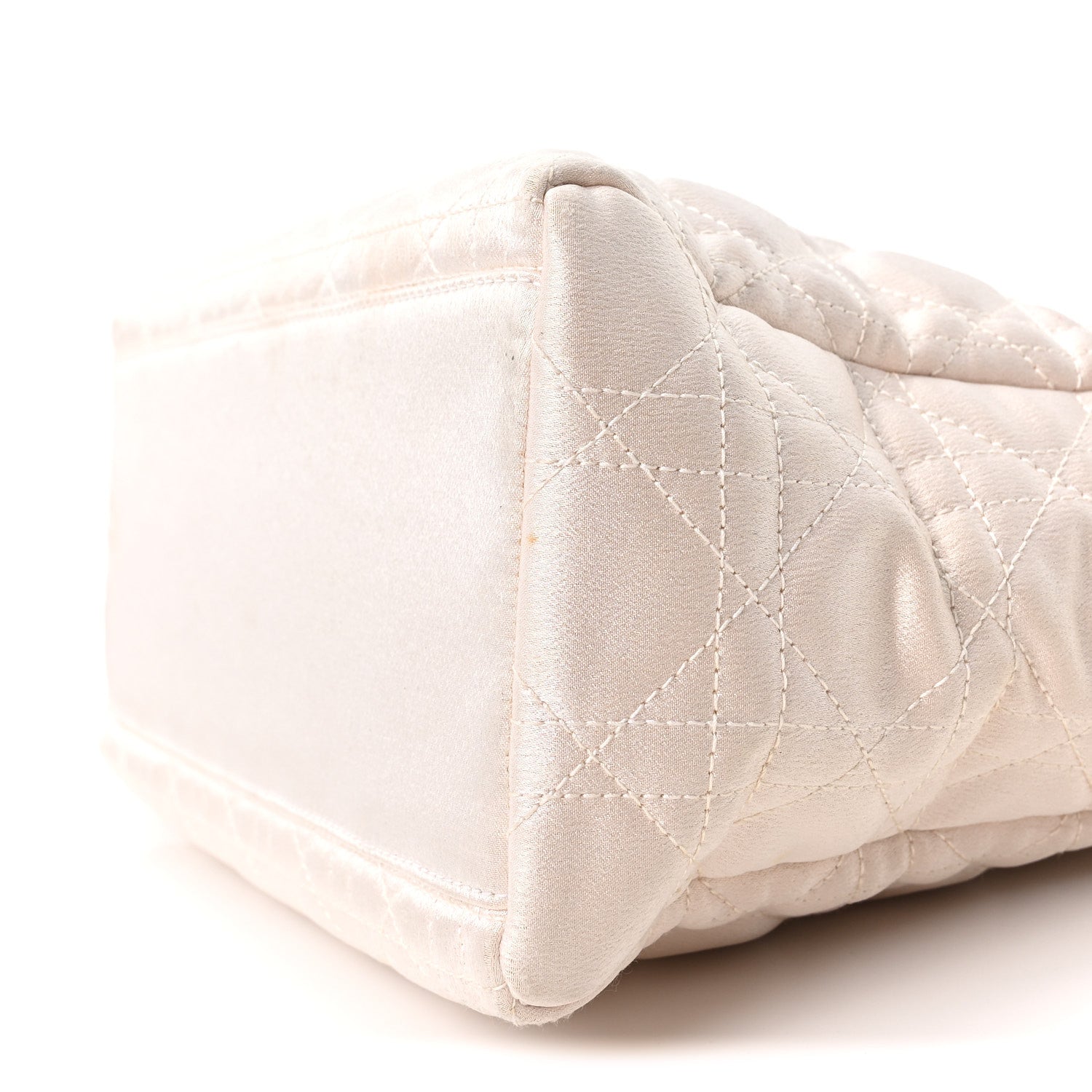 Christian Dior Metallic Nylon Cannage Medium Lady Dior White 9 of 9