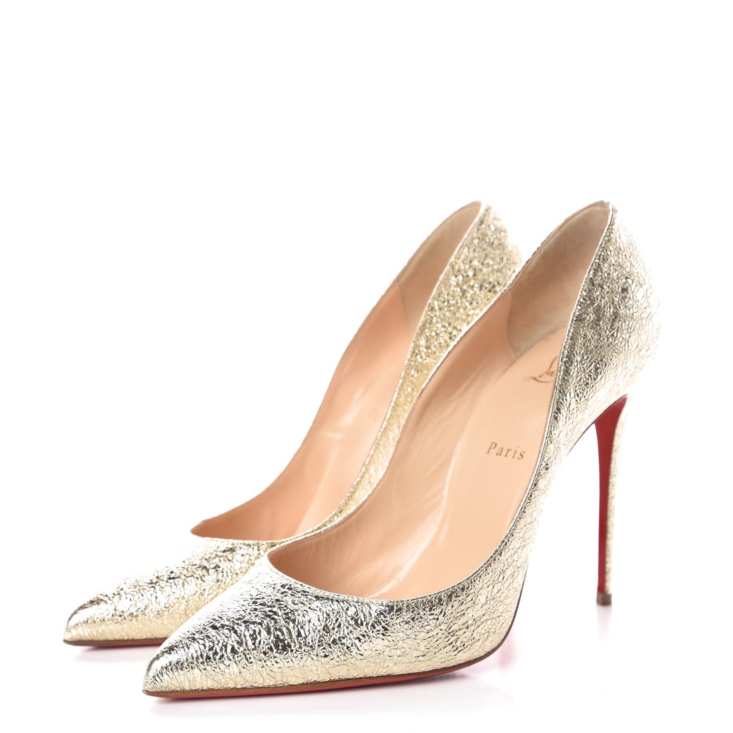 Metallic Crinkled So Kate 120 Pumps 42 Gold