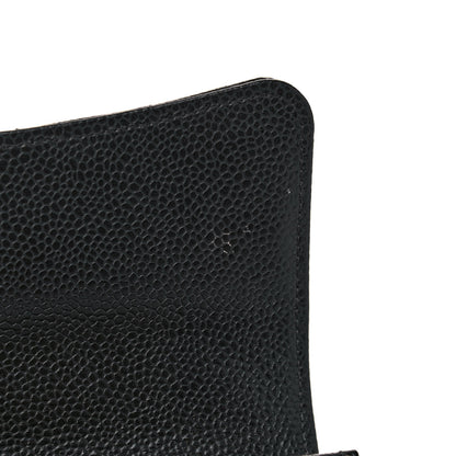 Chanel Caviar Quilted Large Gusset Flap Wallet Black 9 of 11