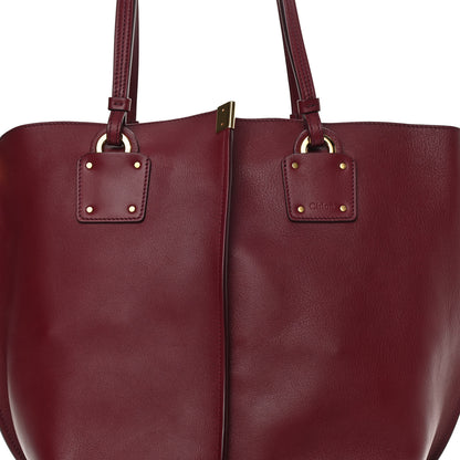 Chloe Smooth Calfskin Medium Vick Tote Burnt Mahogany 9 of 13