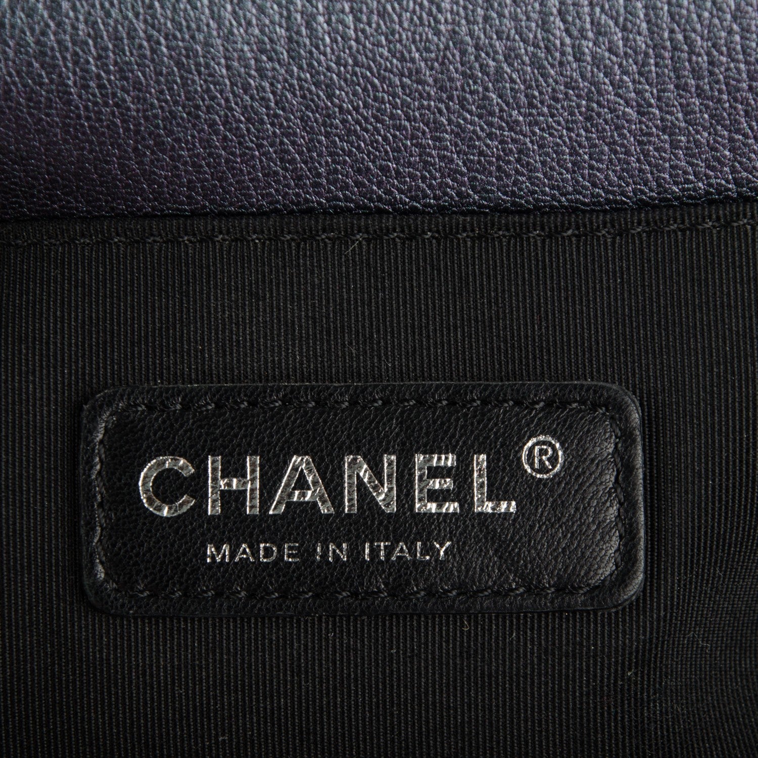Chanel Iridescent Goatskin Quilted Medium Boy Flap Purple 7 of 8
