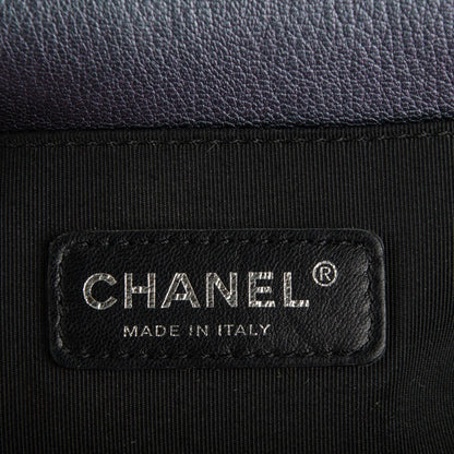Chanel Iridescent Goatskin Quilted Medium Boy Flap Purple 7 of 8
