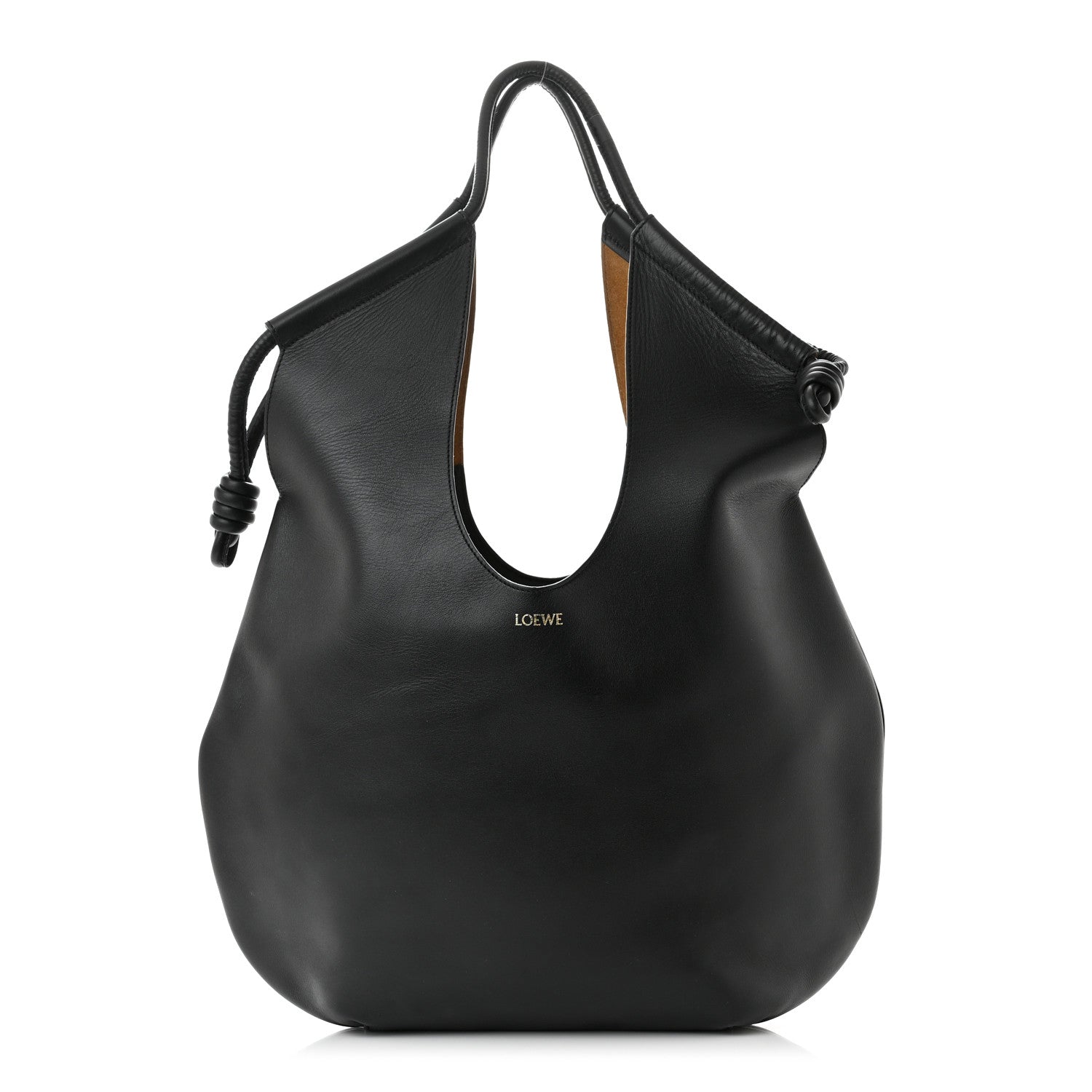 Loewe Shiny Nappa Calfskin Paseo Shoulder Bag Black 1 of 11