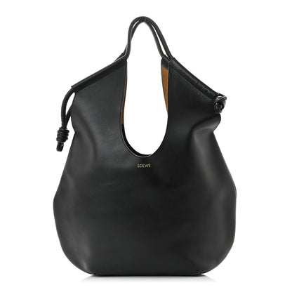 Loewe Shiny Nappa Calfskin Paseo Shoulder Bag Black 1 of 11