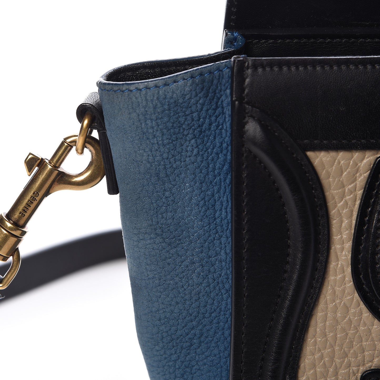 Bullhide Calfskin Nano Tri-Color Luggage Light Taupe