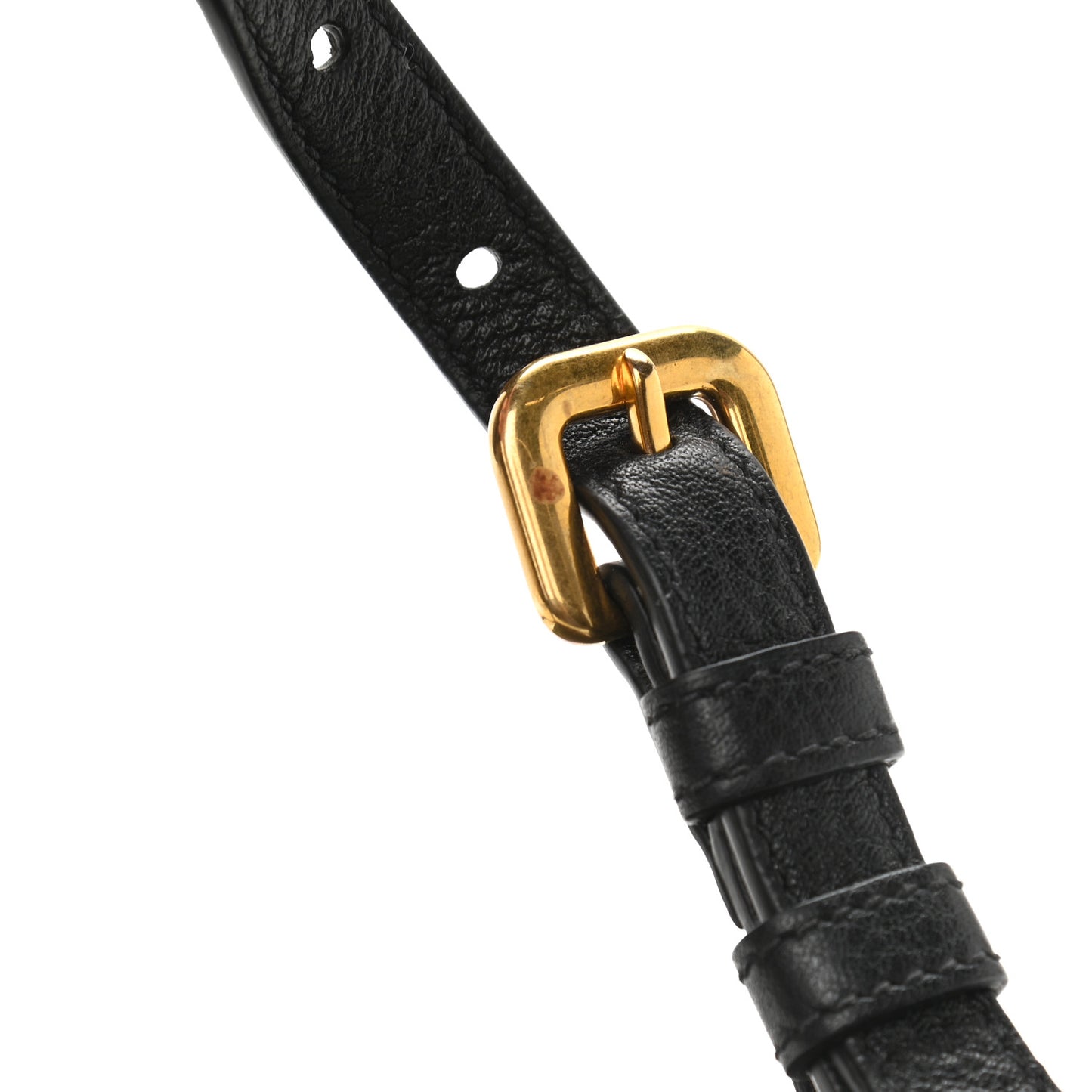 Vitello Daino Double Zip Crossbody Bag Black