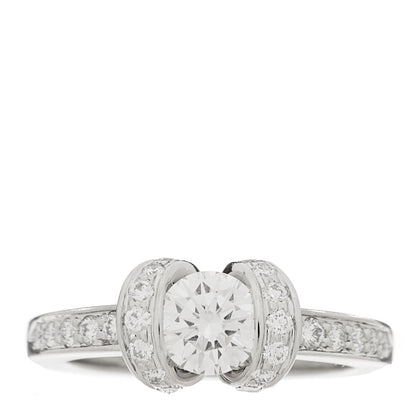 Tiffany Platinum Diamond .52 Ribbon Engagement Ring 47 4 1 of 7