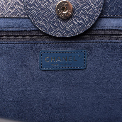 Chanel Caviar Large Studded Deauville Tote Navy 7 of 12