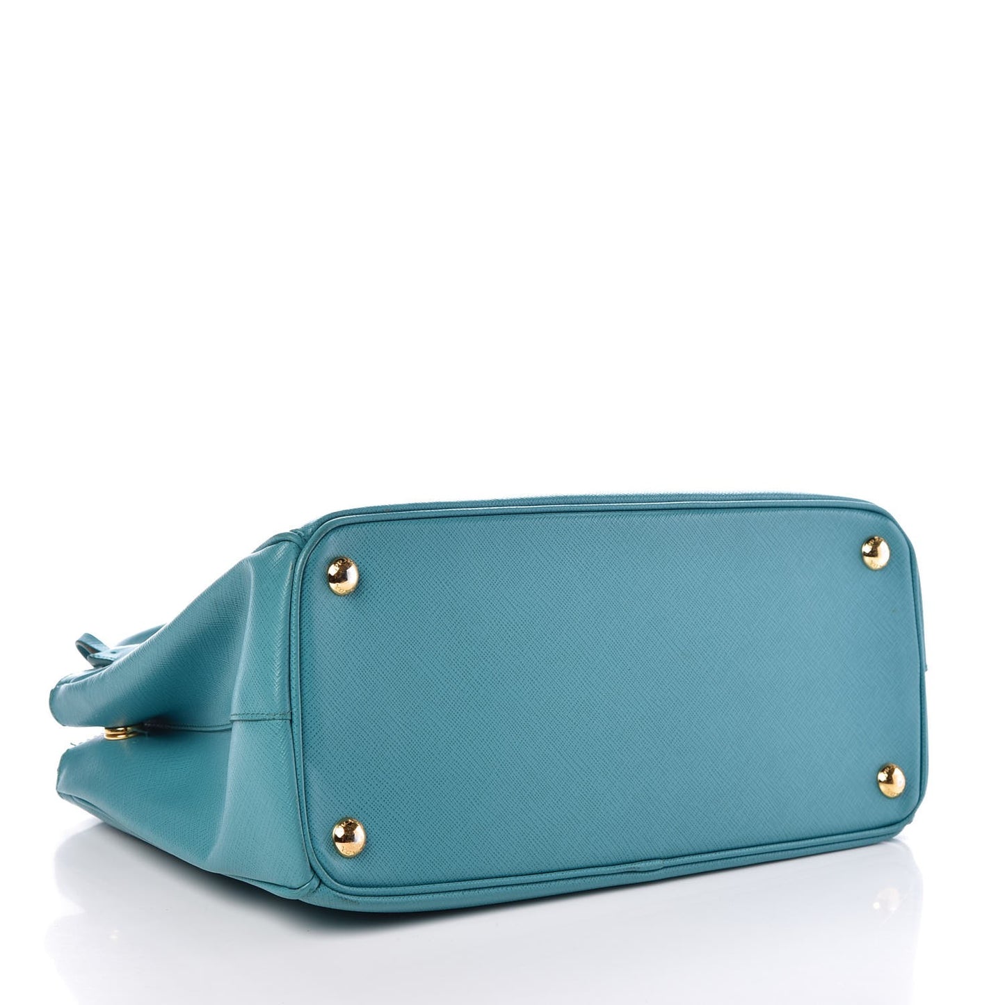 Saffiano Galleria Small Double Zip Tote Turchese
