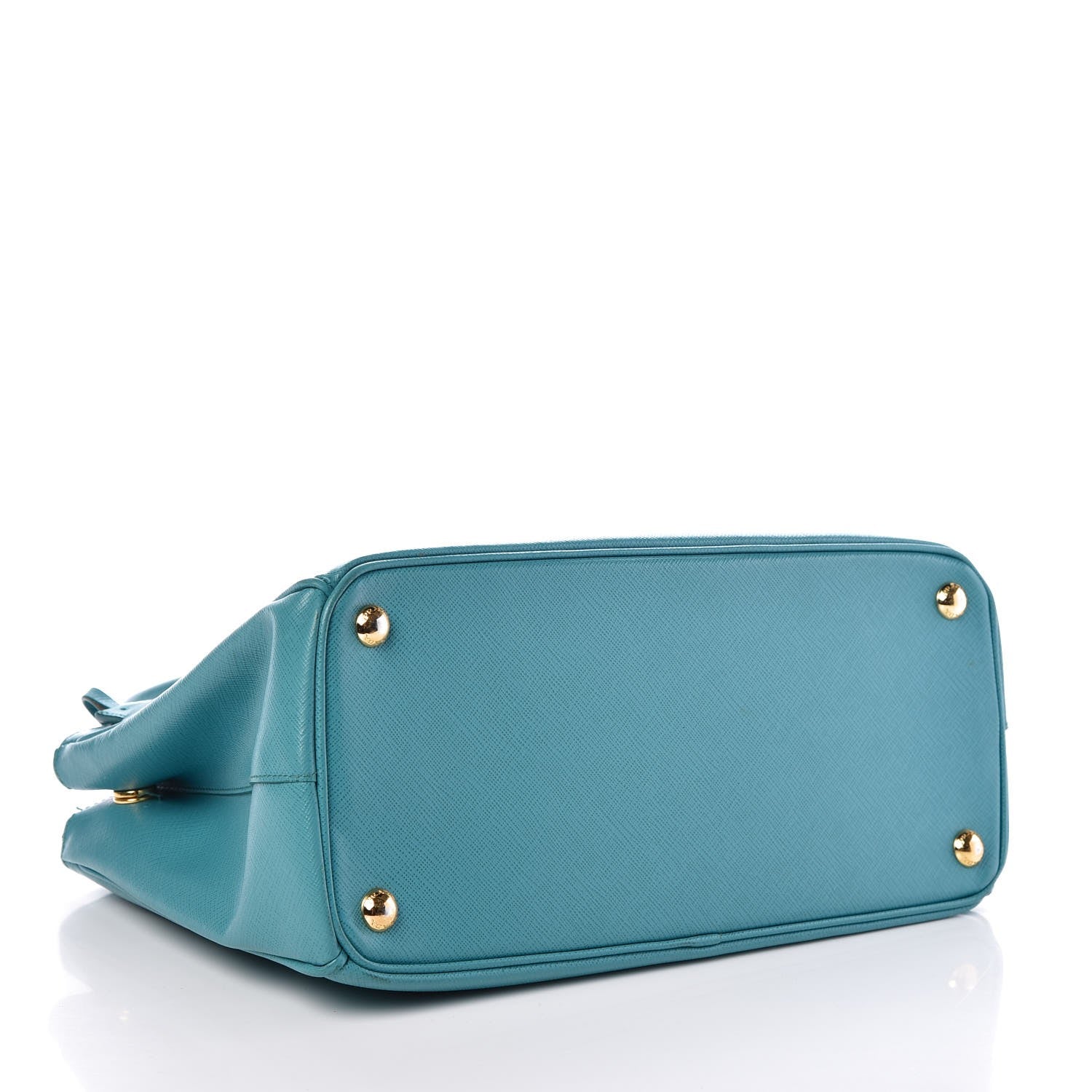 Prada Saffiano Galleria Small Double Zip Tote Turchese 5 of 11