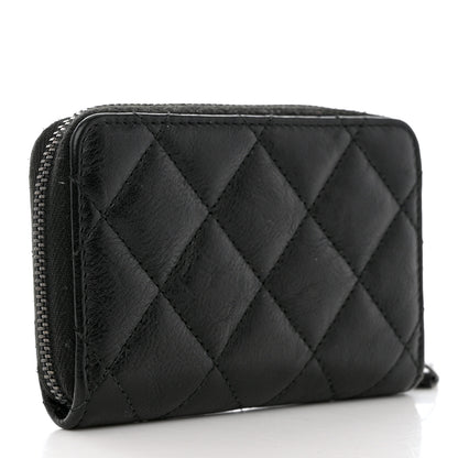 Chanel Calfskin Quilted Zip Coin Purse So Black 3 of 7