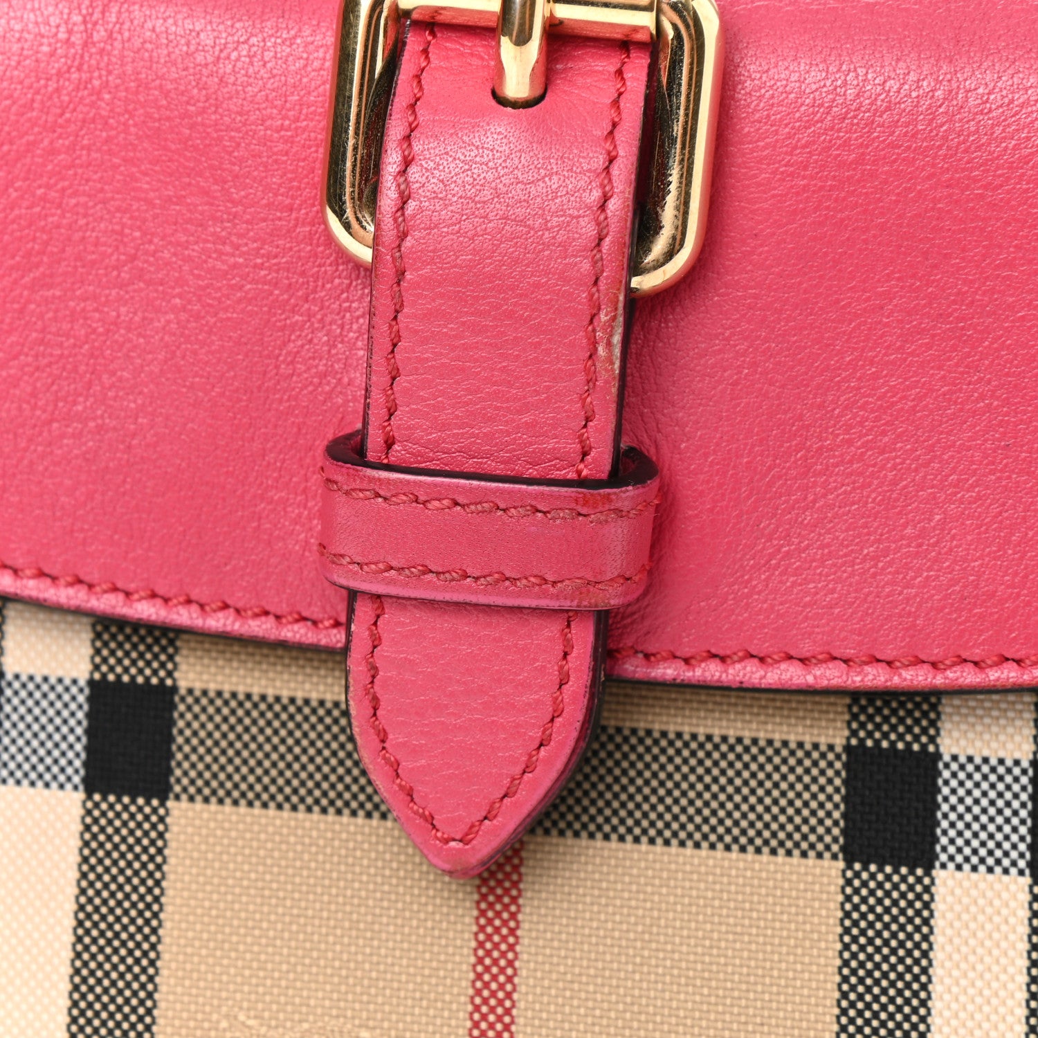 Burberry Horseferry Check Small Leah Crossbody Clutch Crimson Pink 10 of 13