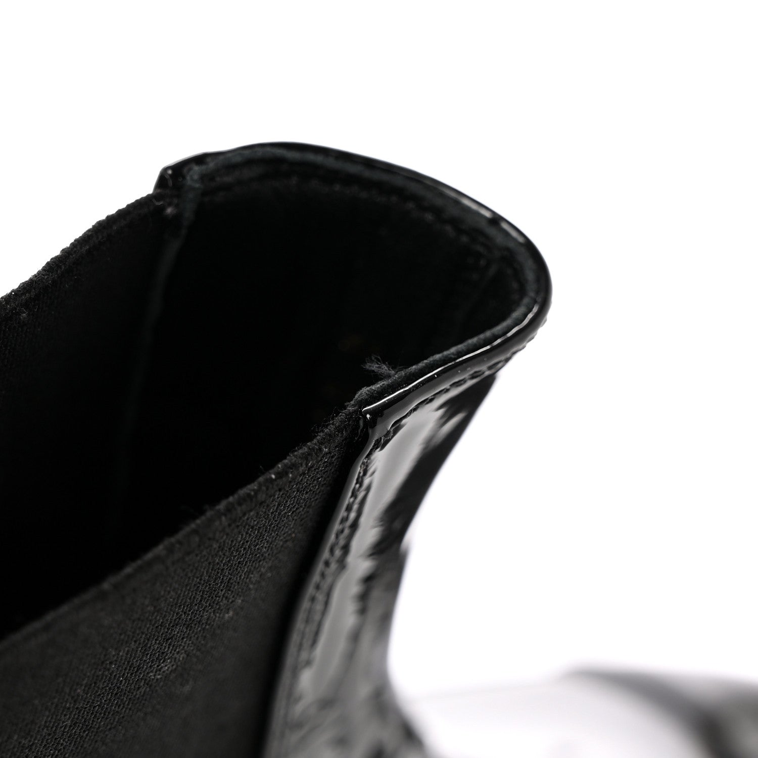 Chanel Patent Cap Toe Short Boots 37 Black 9 of 14