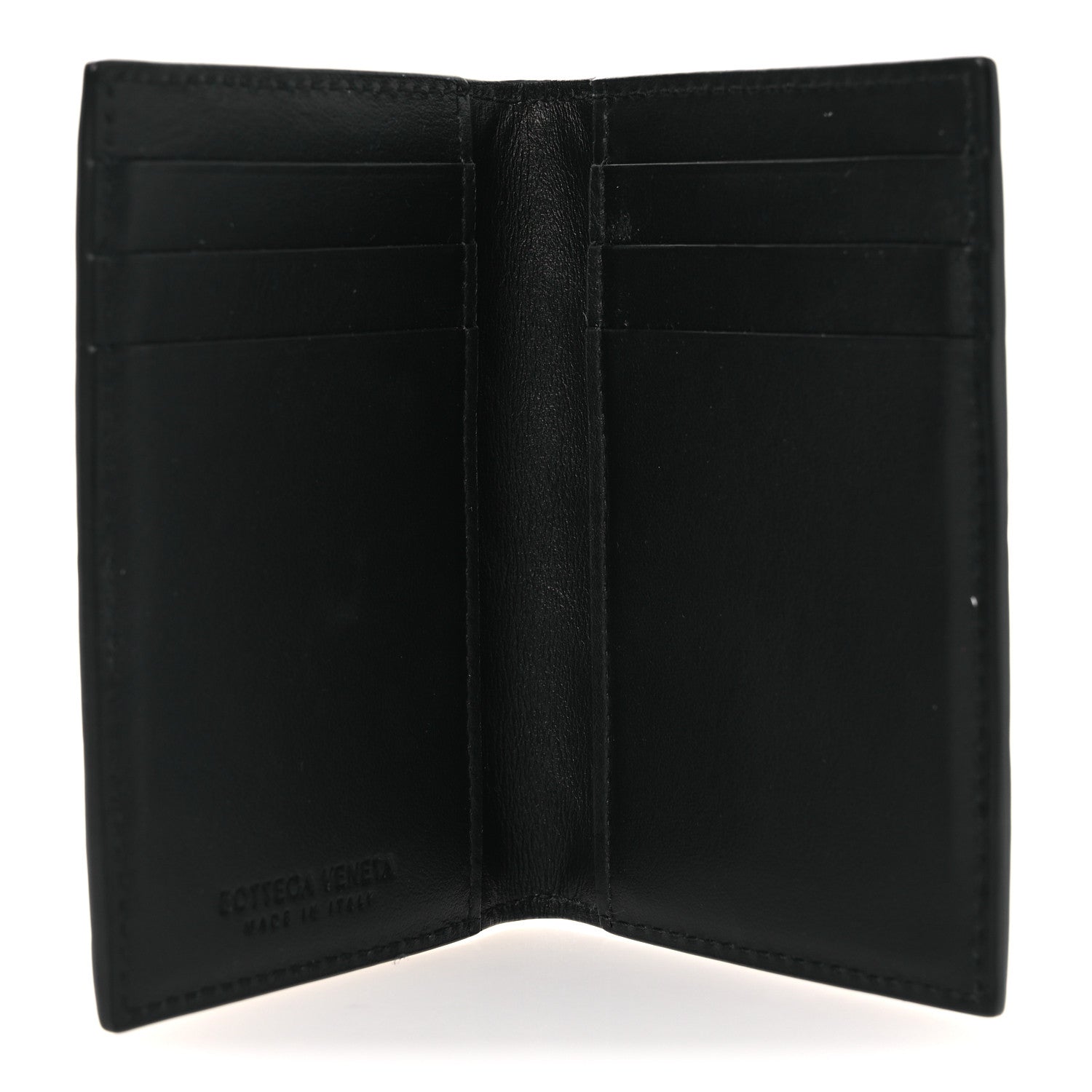 Bottega Veneta Nappa Maxi Intrecciato Bi-Fold Card Holder Black 5 of 6