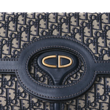 Christian Dior Oblique Fold Over Clutch Blue 8 of 11