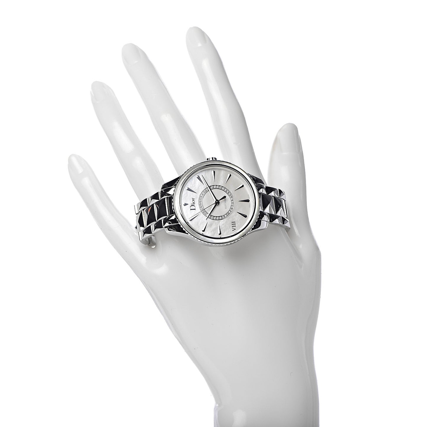 Stainless Steel Diamond Mother of Pearl 36mm Dior VIII Montaigne Automatic Watch