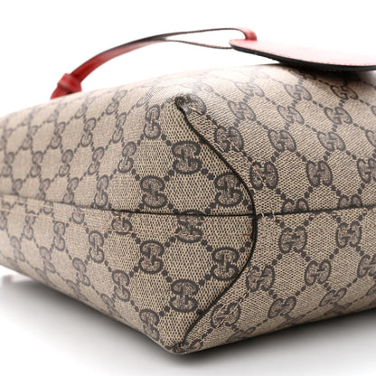 Gucci GG Supreme Monogram Small Reversible Tote Beige Red 22 of 24