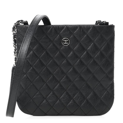 Chanel Aged Calfskin Quilted Crossbody Bag Black 1 of 10