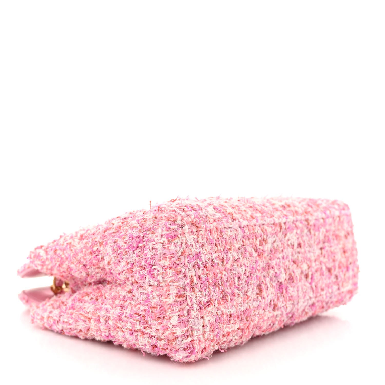 Chanel Tweed Quilted Nano Kelly Shopper Pink 4 of 10