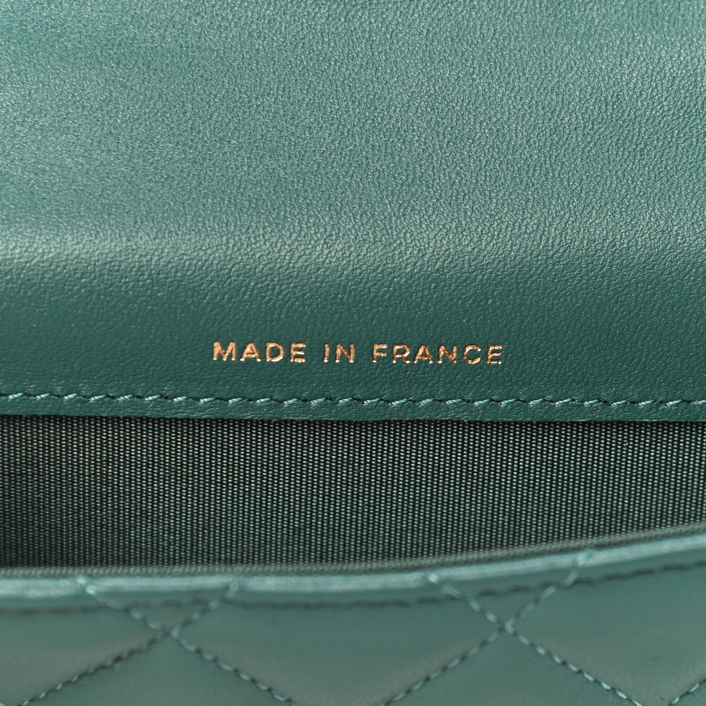 Lambskin Quilted Top Handle Flap Coin Purse With Chain Green