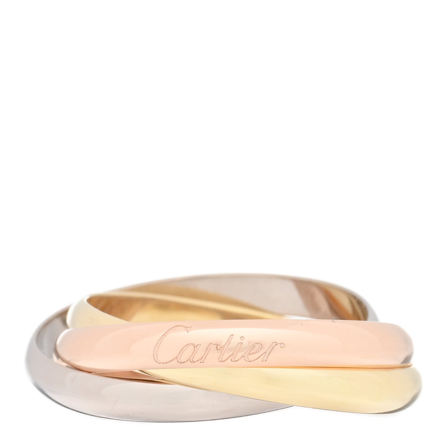 18K Pink Yellow White Gold Small Trinity Ring 59 8.75